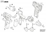 Bosch 3 603 J85 000 Psr 1080 Li Cordless Drill Driver 10.8 V / Eu Spare Parts